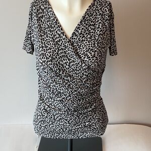MaxMara Animal Print Ruched Top